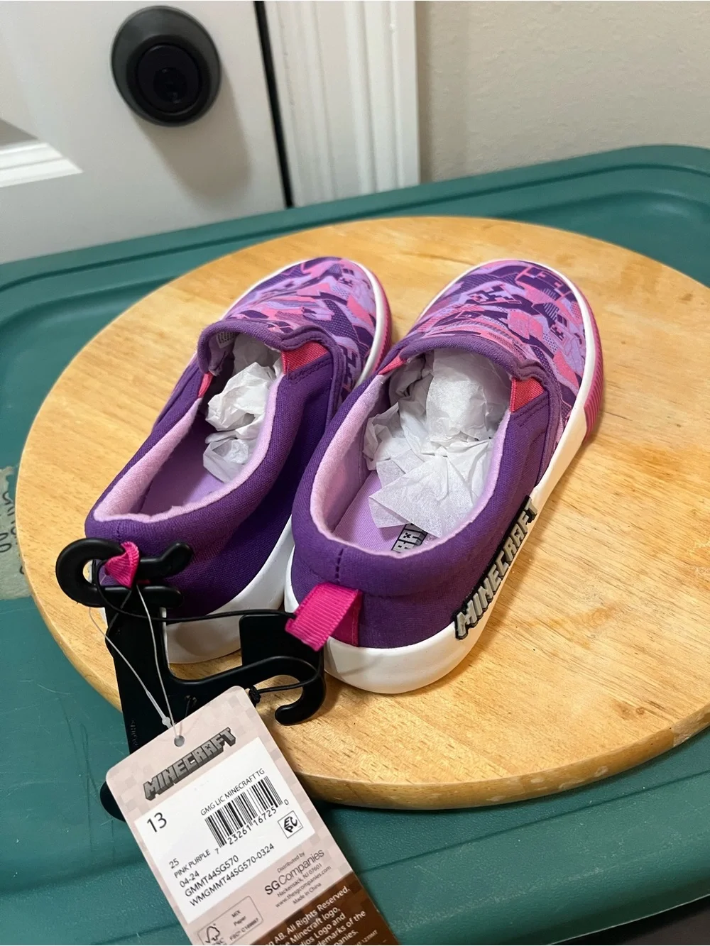 Kids' Slip-On Sneakers in Purple and Pink